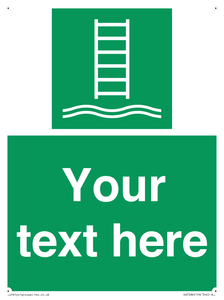 Custom sign safe condition Embarkation ladder